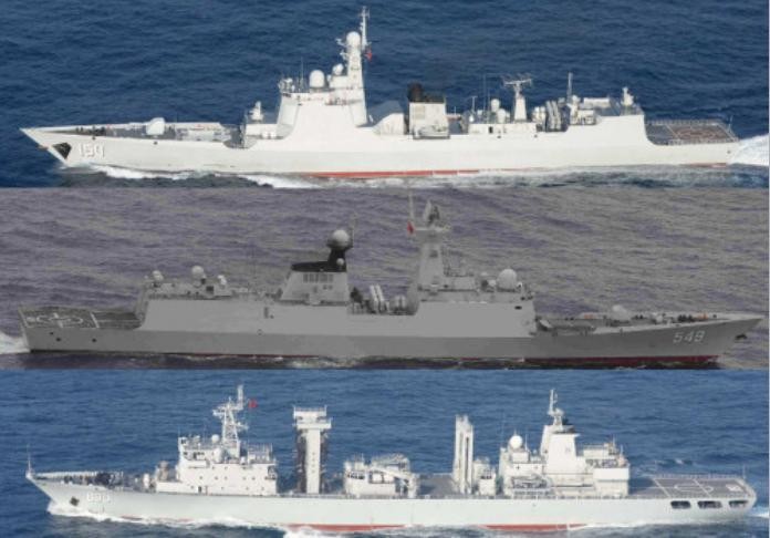 Hạm đội Hải quân Trung Quốc đến Tây Thái Bình Dương diễn tập, bị Nhật Bản theo dõi chặt chẽ (nguồn mạng sina Trung Quốc)