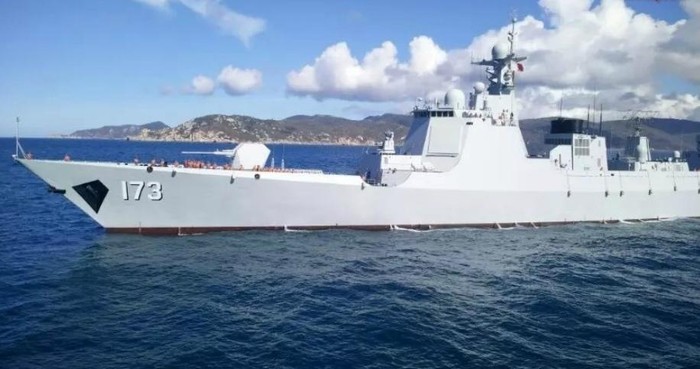 Tàu khu trục tên lửa Trường Sa số hiệu 173 Type 052D của Hạm đội Nam Hải, Hải quân Trung Quốc (nguồn báo Hoàn Cầu, Trung Quốc)