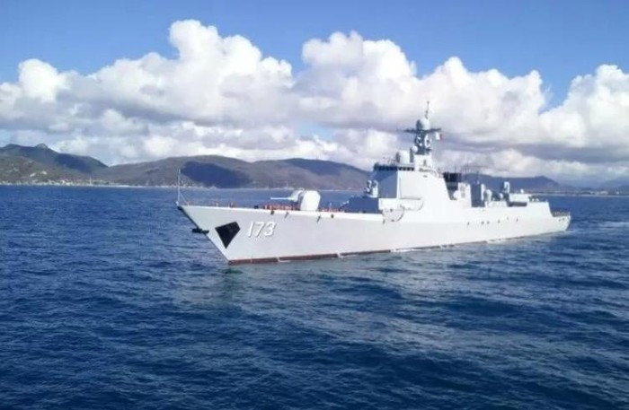 Tàu khu trục tên lửa Trường Sa số hiệu 173 Type 052D của Hạm đội Nam Hải, Hải quân Trung Quốc (nguồn báo Hoàn Cầu, Trung Quốc)