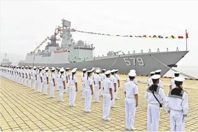 Ngày 19 tháng 8 năm 2015, tàu hộ vệ Hàm Đan số hiệu 579 Type 054A đã biên chế cho Hạm đội Bắc Hải, Hải quân Trung Quốc