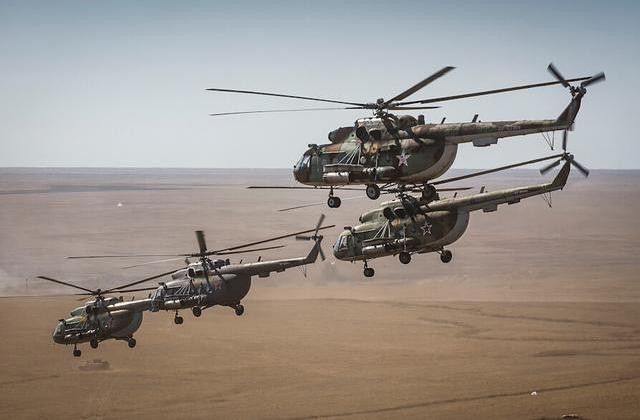 Máy bay trực thăng Quân đội Nga trong một cuộc diễn tập (ảnh tư liệu)
