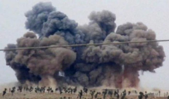 Hình ảnh Nga không kích ở Syria (nguồn hãng tin AP Mỹ)