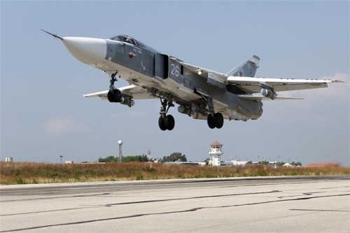 Máy bay chiến đấu Nga triển khai không kích ở Syria