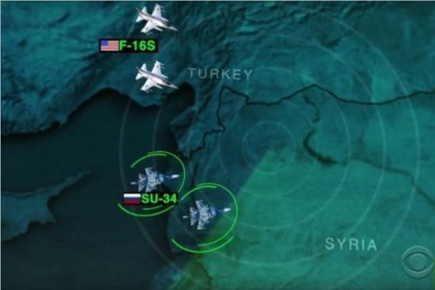 Máy bay chiến đấu của Nga và Mỹ nhiều lần tiếp xúc cự ly gần ở bầu trời Syria (nguồn mạng sina Trung Quốc)