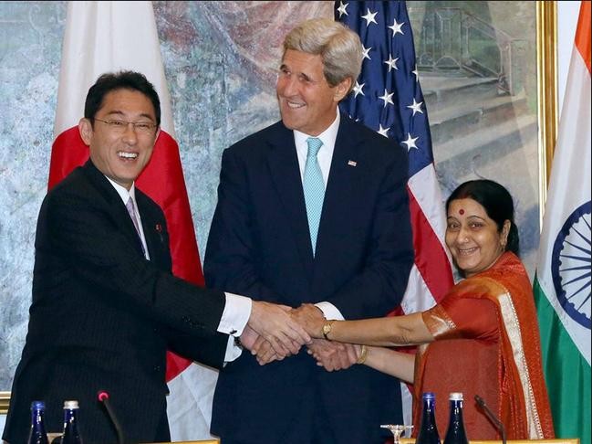 Hội nghị Ngoại trưởng ba bên Ấn-Mỹ-Nhật tổ chức ở New York Mỹ ngày 29 tháng 9 năm 2015