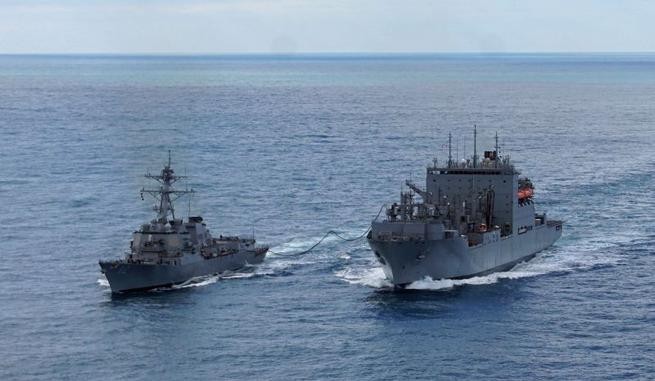 Tàu khu trục USS Lassen DDG-82 Hải quân Mỹ vừa tiến hành tuần tra vùng biển 12 hải lý của đảo nhân tạo trên Biển Đông (ảnh nguồn nownews.com)