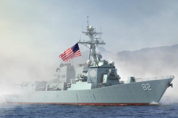 Tàu khu trục USS Lassen DDG-82 Hải quân Mỹ vừa tiến hành tuần tra vùng biển 12 hải lý của đảo nhân tạo trên Biển Đông