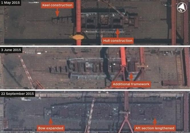 Hình ảnh vệ tinh trong nhiều thời điểm về cảng Đại Liên của Trung Quốc