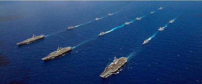 Ba cụm chiến đấu tàu sân bay Hải quân Mỹ