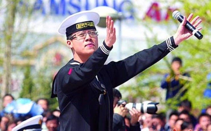 Một thành viên đội quân nhạc Hải quân Hàn Quốc (ảnh tư liệu)