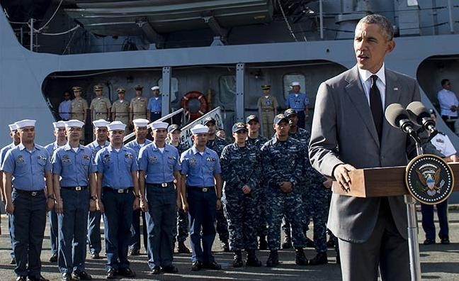 Ngày 17 tháng 11 năm 2015, Tổng thống Mỹ Barack Obama đến thăm tàu chỉ huy BRP Gregorio del Pilar của Hải quân Philippines, biểu tượng cho sự viện trợ của Mỹ đối với Philippines. Ông tuyên bố khoản viện trợ tăng cường năng lực an ninh biển cho các nước ASEAN, sẽ chuyển giao bổ sung 2 tàu chiến cho Philippines.