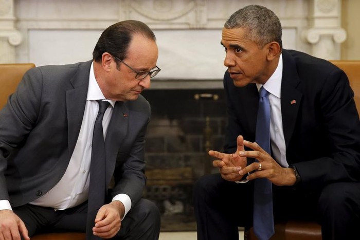 Tổng thống Mỹ Barack Obama và người đồng cấp Pháp Francis Hollande