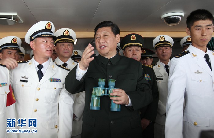 Ông Tập Cận Bình thăm Hạm đội Nam Hải, Hải quân Trung Quốc