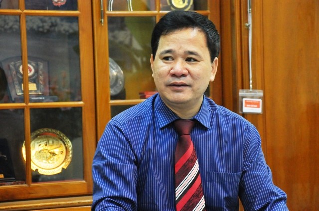 Ông Đinh Văn Sơn cho biết, sự việc được Báo Giáo dục Việt Nam nêu nhà trường đã cho kiểm tra và nghiêm túc rút kinh nghiệm. Ảnh Xuân Trung