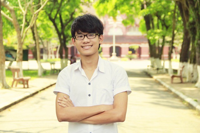 Lê Quốc Công Huy hiện đang là sinh viên năm nhất trường Đại học Duy Tân - Đà Nẵng