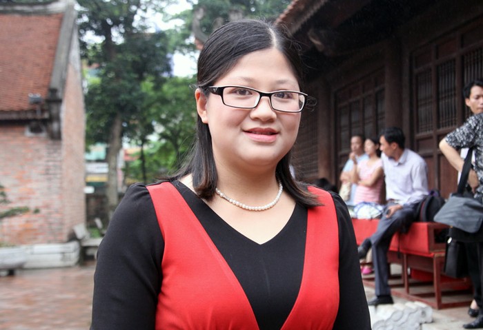 Cô Bùi Thị Nhung, giáo viên lịch sử, Trường THPT chuyên Lê Hồng Phong (Nam Định) - một trong những giáo viên có nhiều phương pháp dạy sử sáng tạo. Ảnh Xuân Trung