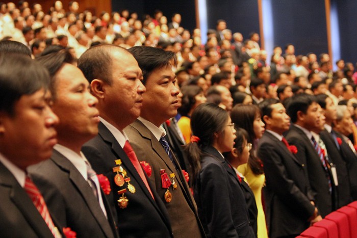 1.800 đại biểu chính thức của Đại hội thi đua yêu nước lần thứ 9. Ảnh Xuân Trung