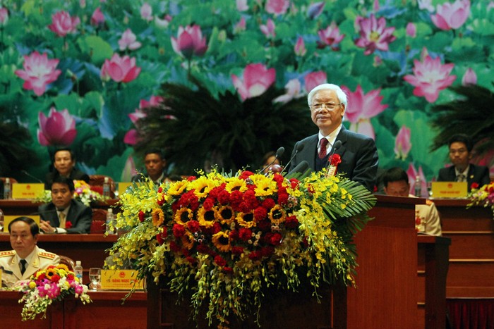 Tổng bí thư Nguyễn Phú Trọng dự và chỉ đạo Đại hội. Ảnh Xuân Trung