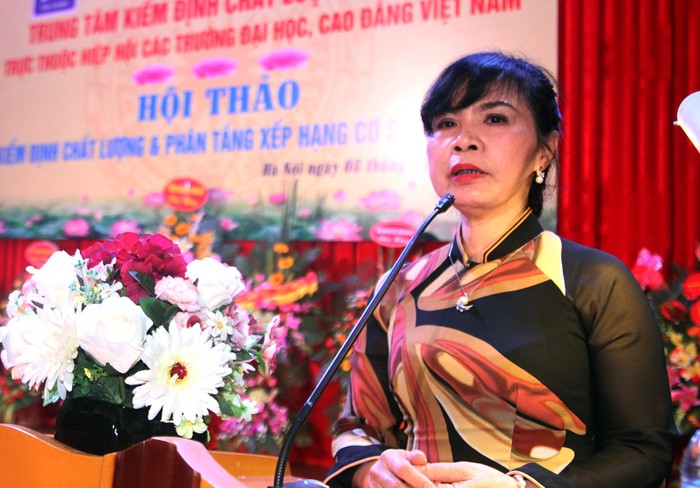 Bà Nguyễn Phương Nga, giám đốc Trung tâm Kiểm định chất lượng (Hiệp hội các trường đại học, cao đẳng Việt Nam). Ảnh Xuân Trung