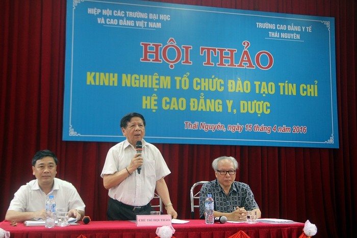 Buổi Hội thảo do PGS. TS Trần Xuân Nhĩ, Phó Chủ tịch Hiệp hội các trường đại học, cao đẳng Việt Nam chủ trì.
