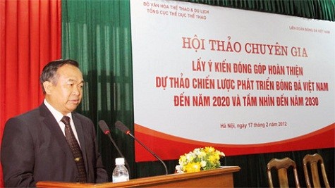 Phó tổng cục trưởng Tổng cục TDTT Phạm Văn Tuấn phát biểu khai mạc Hội thảo