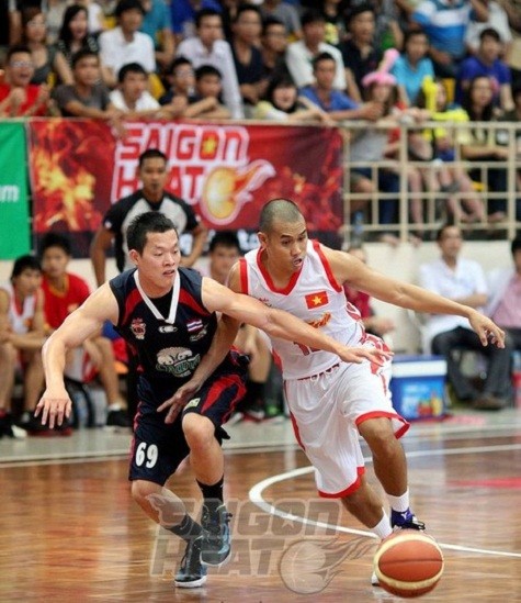 Một trận đấu trong khuôn khổ giải nhà nghề bóng rổ Đông Nam Á của Sài Gòn Heat