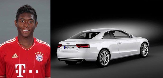 Tiền vệ David Alaba sử dụng chiếc siêu xe thể thao Audi A5