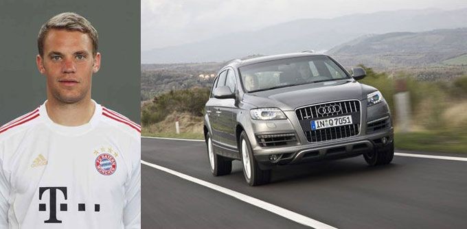 Thủ thành Manuel Neuer và chiếc Audi Q7