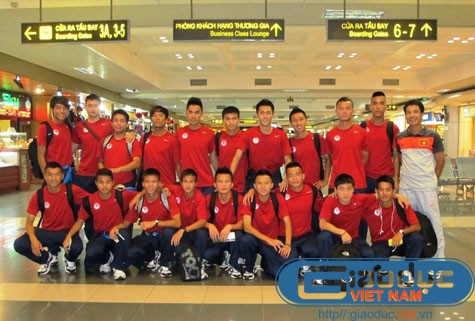 Các cầu thủ U.19 Việt Nam hiện đang có mặt tại Palestine thi đấu giải Al-Nakba 2012