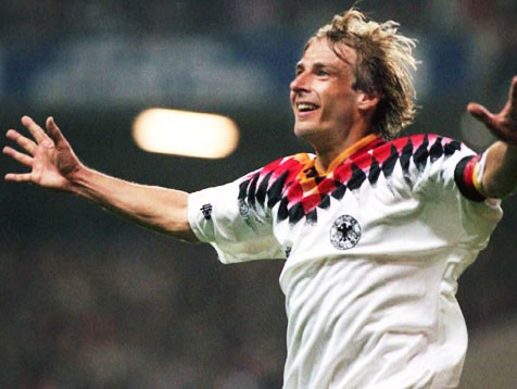 Tiền đạo Juergen Klinsmann (ĐT Đức) - Vô địch EURO năm 1996, Á quân EURO 1992