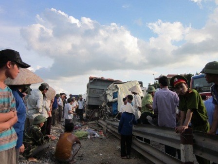 Vụ va chạm nghiêm trọng khiến ba người chết tại huyện Bình Lục, Hà Nam vừa qua