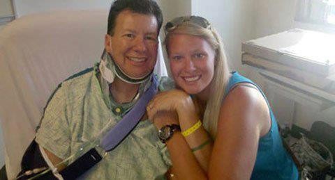 Lauren Kornacki và cha trong bệnh viện