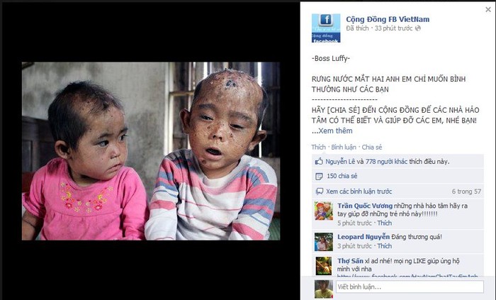 Hình ảnh đáng thương của 2 cháu nhỏ ở Nghệ An.