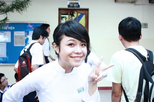 Thái Trinh ngày còn học tại trường Bùi Thị Xuân.