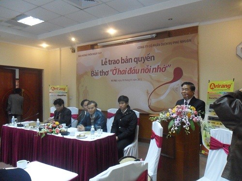 Ông Nguyễn Xuân Hàn phát biểu tại buổi họp báo.