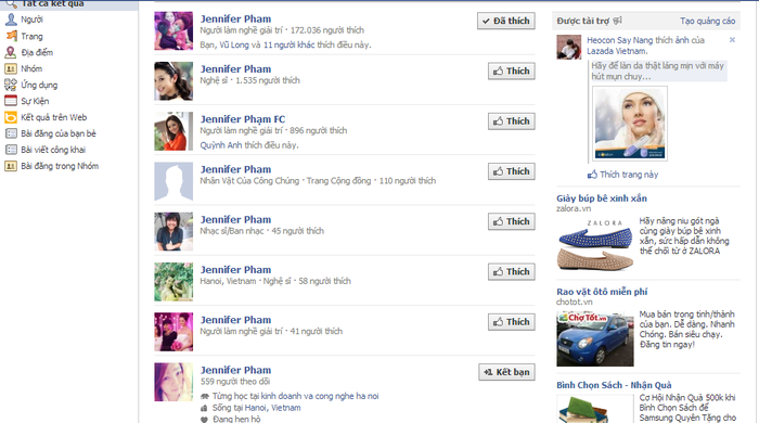 Hoa hậu Jennifer Phạm cũng có rất nhiều Facebook giả.