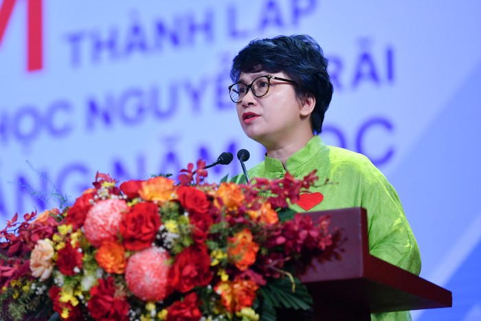 Phó Giáo sư, Tiến sĩ Nguyễn Thu Thủy, Vụ trưởng Vụ Giáo dục đại học. (Ảnh: Nhà trường cung cấp)