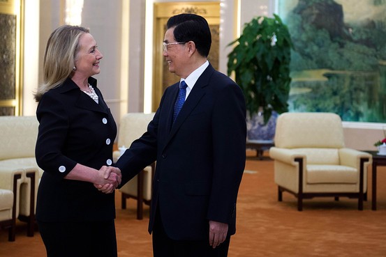 Bà Clinton gặp gỡ Chủ tịch Trung Quốc Hồ Cẩm Đào