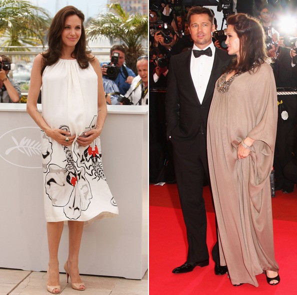 Angelina Jolie quả là một bà bầu xinh đẹp tại LHP Cannes 2008 dù cô đang mang bầu cặp song sinh, nữ diễn viên nổi tiếng lựa chọn giày cao gót có kiểu dáng thanh mảnh, nhẹ nhàng.