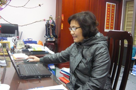 Bà Lý Thị Lương Hiệu trưởng trường THCS Ngô Sĩ Liên