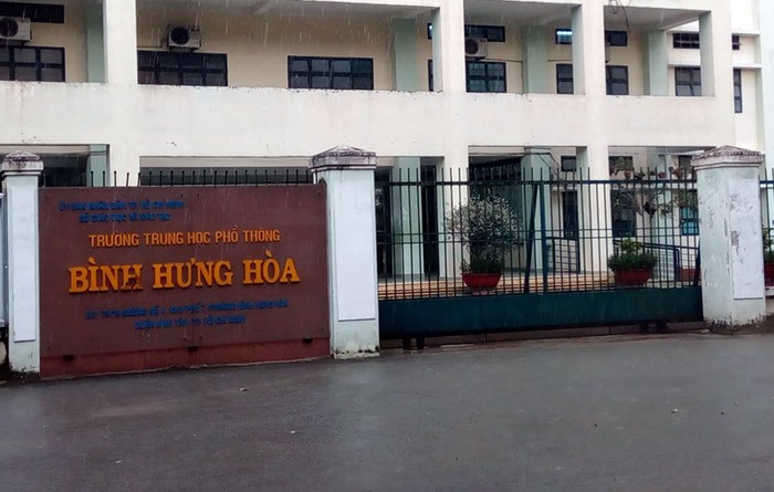 Trường Trung học phổ thông Bình Hưng Hòa. (Ảnh: H.L)