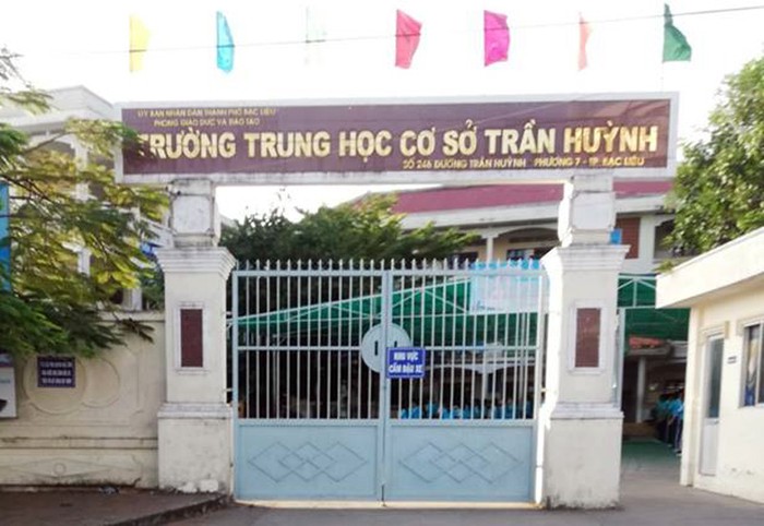 Trường Trung học cơ sở Trần Huỳnh. (Ảnh: V.T)