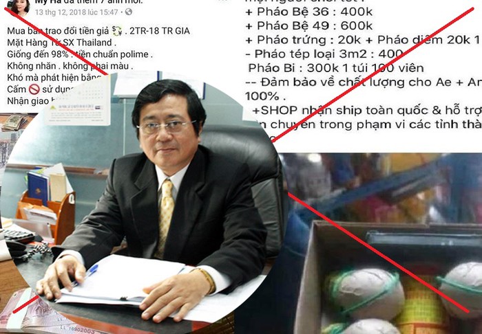 Luật sư Nguyễn Văn Hậu (ảnh nhỏ) và những chứng cứ Facebook hoạt động trái pháp luật tại Việt Nam. (Ảnh: H.L)