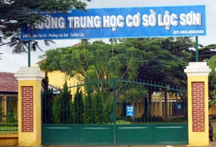 Trường Trung học cơ sở Lộc Sơn. (Ảnh: Công Minh)