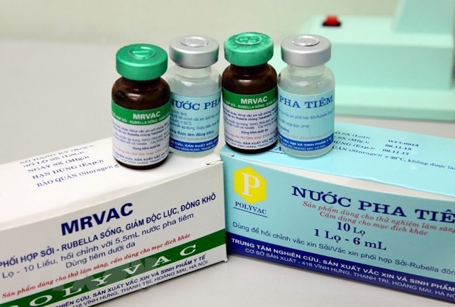Việt Nam đã sản xuất thành công vaccine sởi – rubella. ảnh: TTXVN.