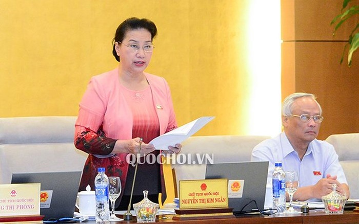 Chủ tịch Quốc hội Nguyễn Thị Kim Ngân phát biểu. (Ảnh: Quochoi.vn)