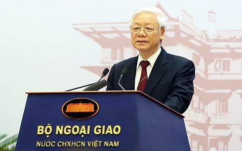 Tổng Bí thư Nguyễn Phú Trọng phát biểu chỉ đạo tại Hội nghị. (Ảnh: vov.vn)