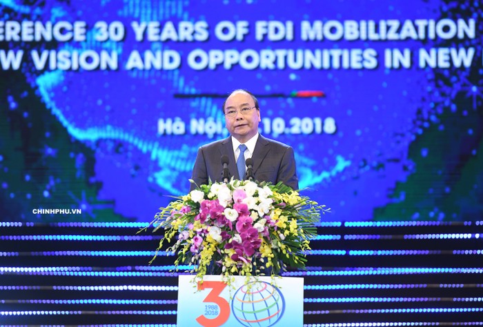 Thủ tướng Nguyễn Xuân Phúc phát biểu tại Hội nghị. Ảnh: VGP