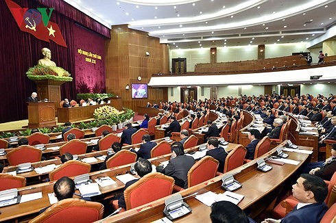 Hội nghị lần thứ 8 Ban Chấp hành Đảng Cộng sản Việt Nam. Ảnh: VOV