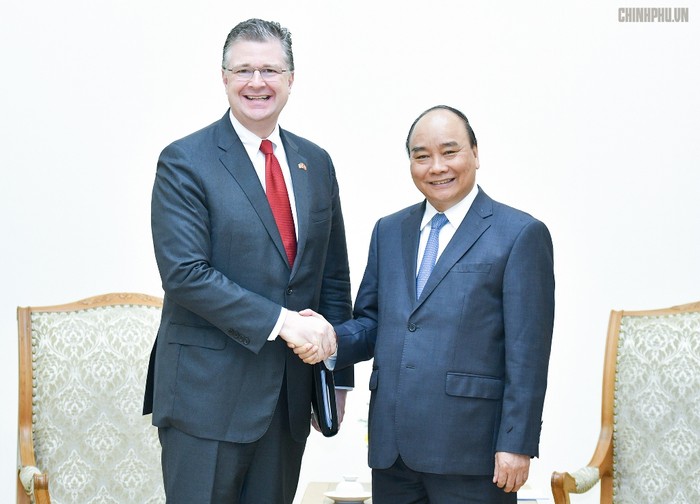 Thủ tướng Nguyễn Xuân Phúc tiếp Đại sứ Hoa Kỳ. Ảnh: VGP